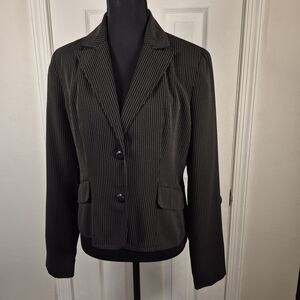 Bill Blass Classic Designer Vintage Pinstripe Blazer Size 6 Boss Babe Style